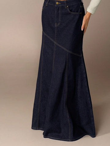 Denim Maxi Skirt
