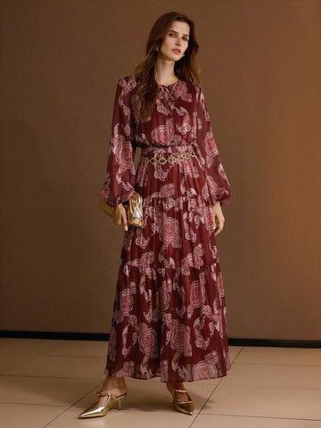 MOTF lantern sleeve floral dress