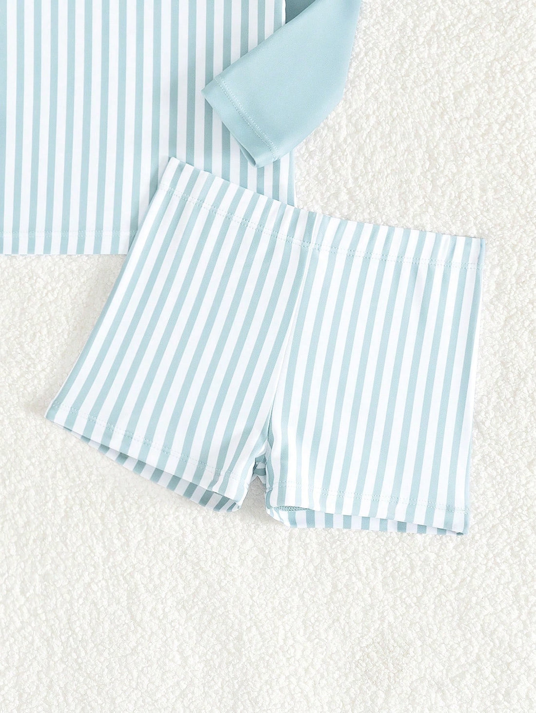 Two piece striped blue swim set