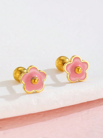 Girls flower earrings