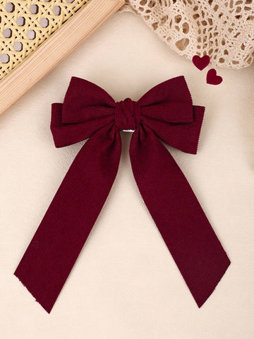 Maroon Corduroy Bow