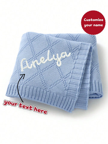 Customize name, baby blanket