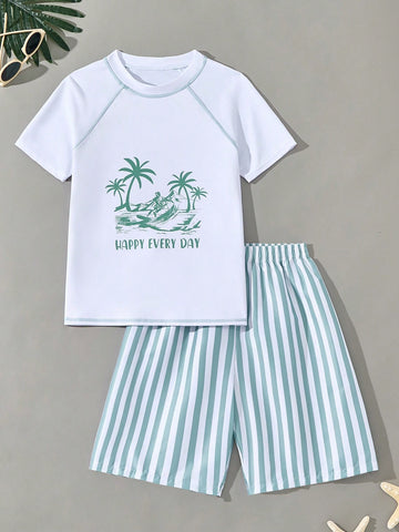 Teen boy swim set
