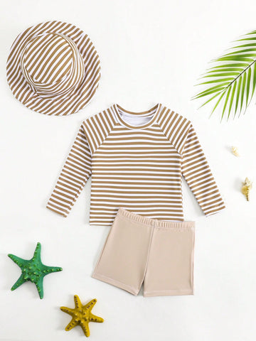 Toddler striped swim set