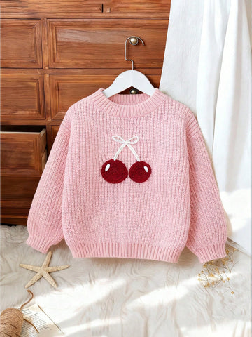 Pink cherry sweater