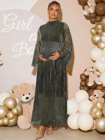 Green maternity dress