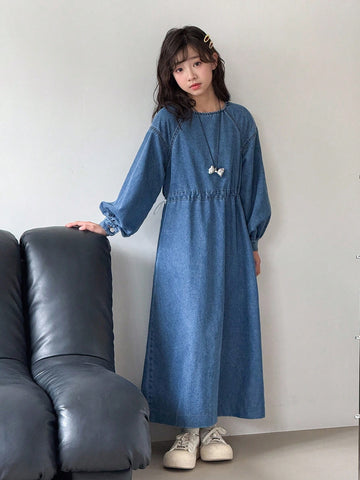 Tween denim dress