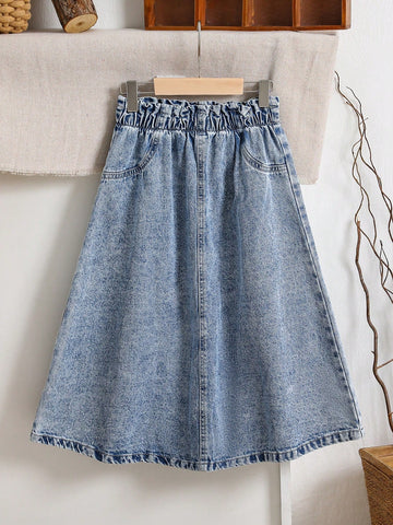 Tween denim skirt
