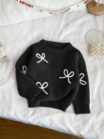 Toddler bow sweater
