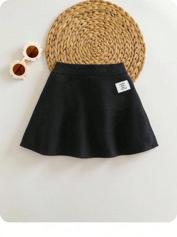 Toddler knit skirt