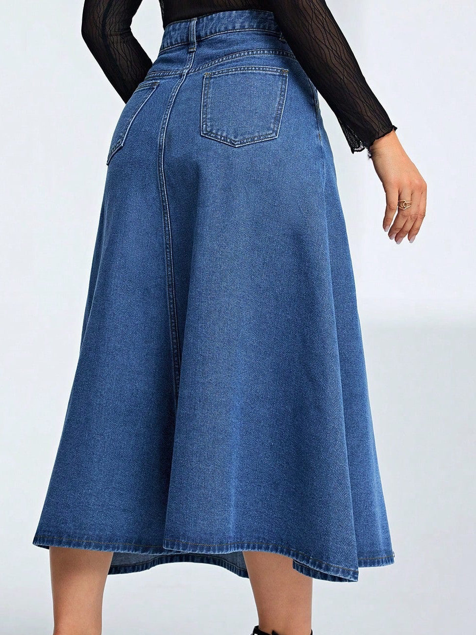 Denim a line skirt