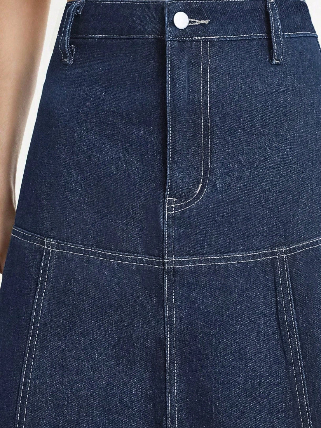 Denim skirt with slit