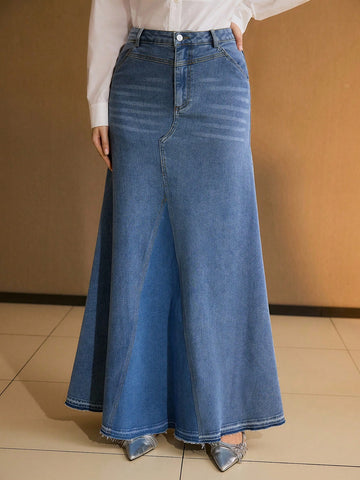 MOTF denim maxi skirt