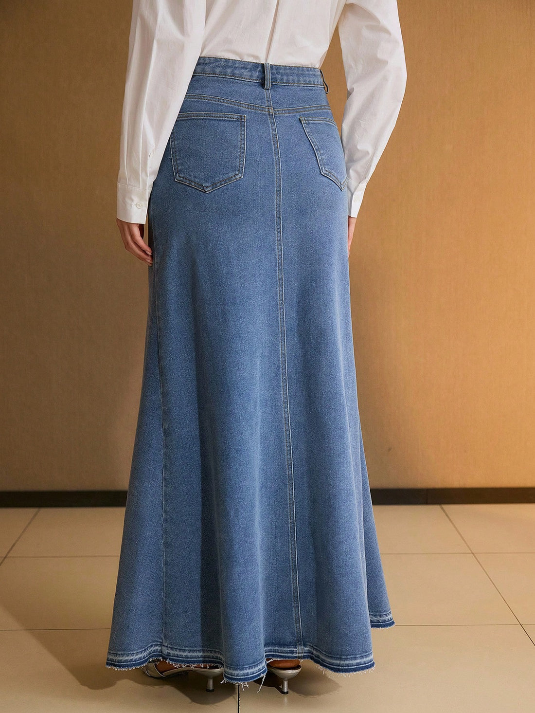 MOTF denim maxi skirt