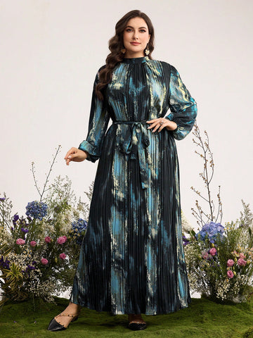 Plus maxi dress torquoise