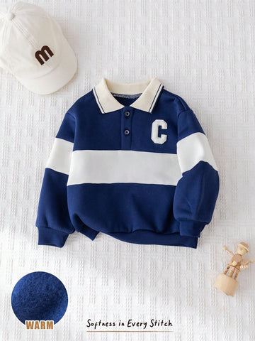 Striped collar sweater