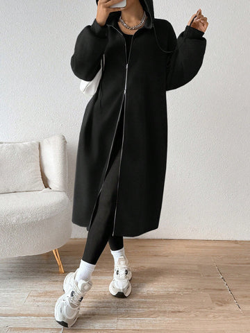 Zip up sweatshirt dress
