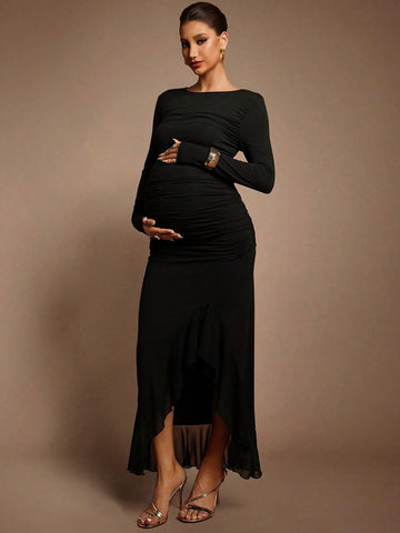 Black maternity dress