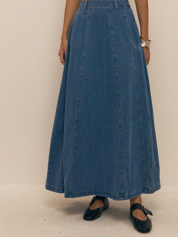 Denim a line skirt