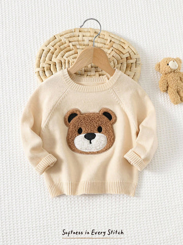 Cream bear sweater