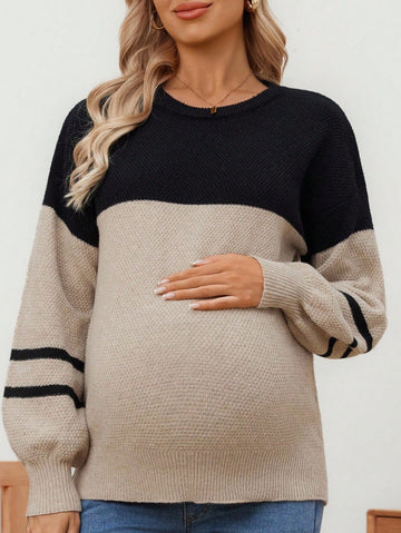 Maternity striped sweater