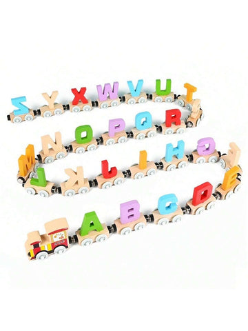 Wooden alphabet train