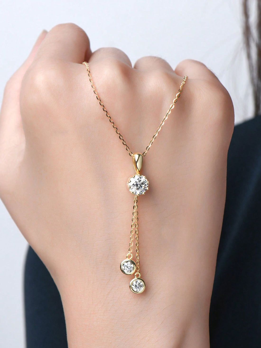 925 silver Moissanite pendant necklace