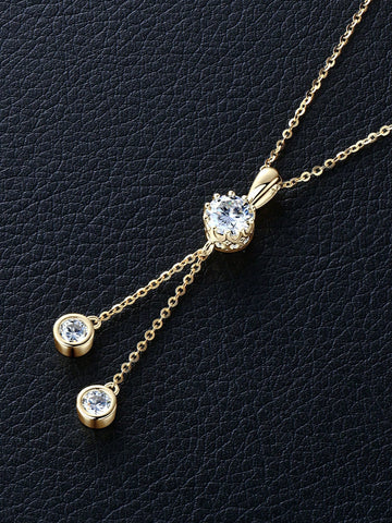 925 silver Moissanite pendant necklace