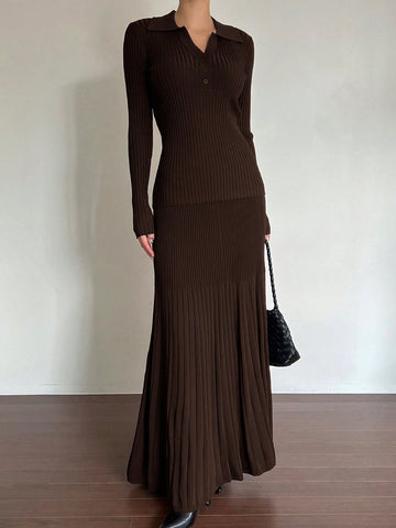 Sweater and maxi skirt set