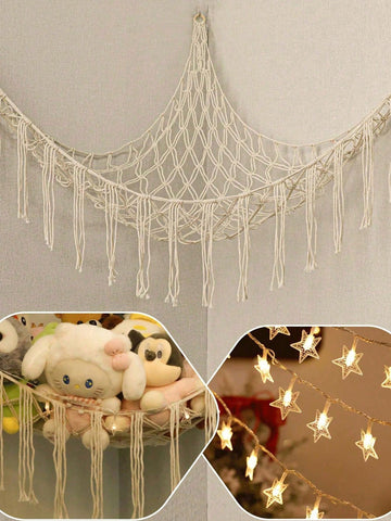 Macrame wall corner hammock