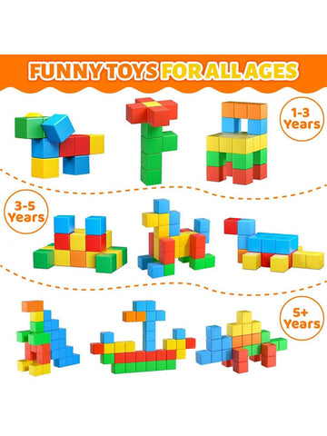 Magnetic cube building blocks
