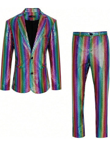 Men’s disco 70s suit costume