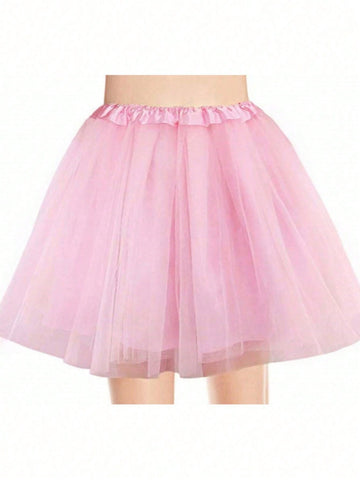 Pink tulle skirt