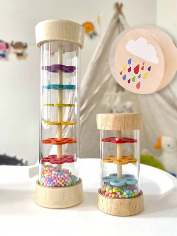 Wooden rain stick toy