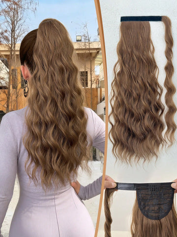 22 in pony extension (can wear with a cap)