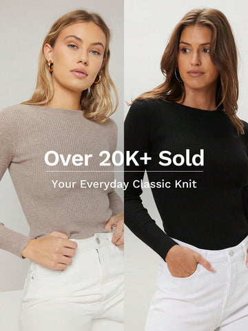 Classic knit slim fit sweater