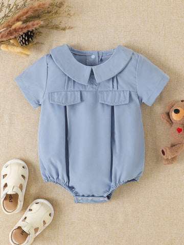 Baby boy light blue Romper