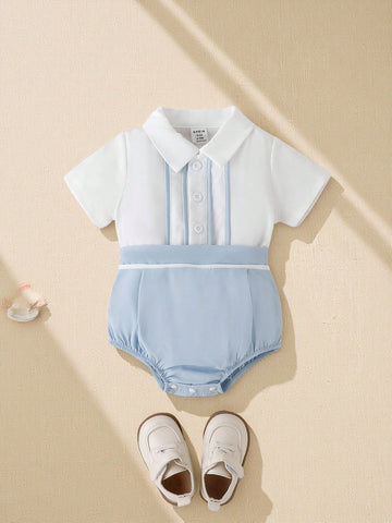 Dressy baby boy romper