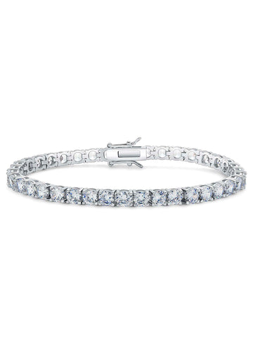 18K White gold plated CZ Tennis bracelet