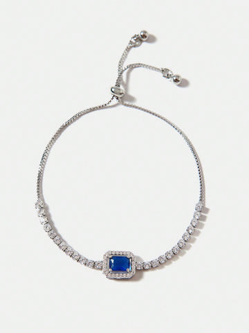 MOTF silver plated CZ drawstring bracelet