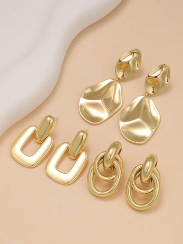 Stainless steel earrings 3 pc