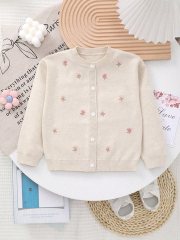Baby girl floral cardigan sweater