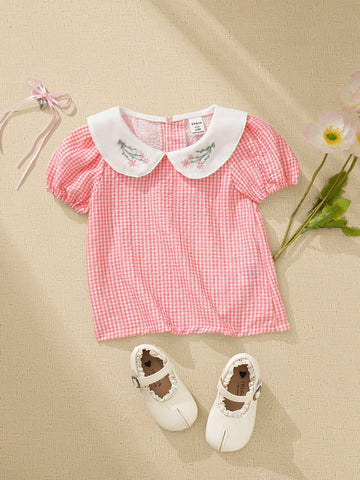 Baby girl gingham top