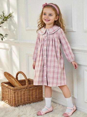 Girls plaid dress