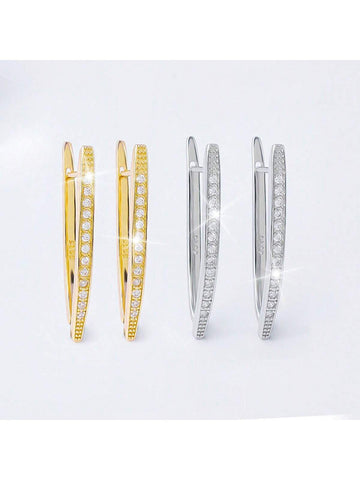 925 silver geometric earrings