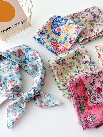 Floral print bandannas