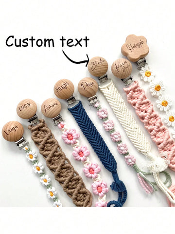 Personalized pacifier clip