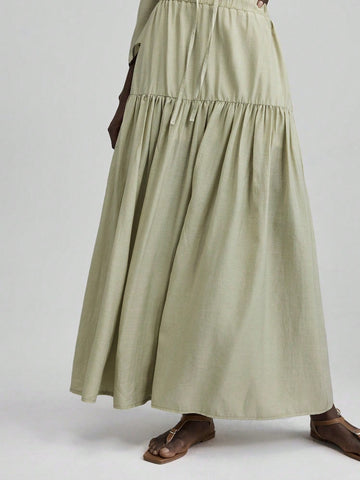 Matching set (shirt sold separately) flowy maxi skirt