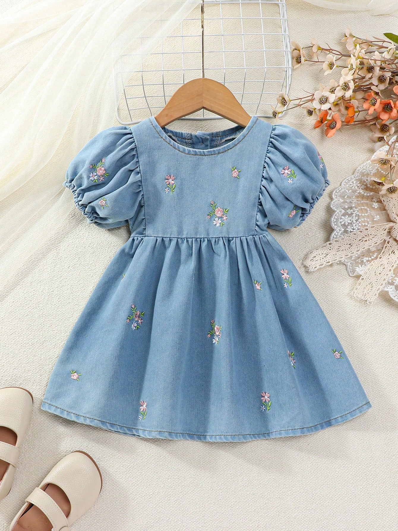 Toddler summer denim dress