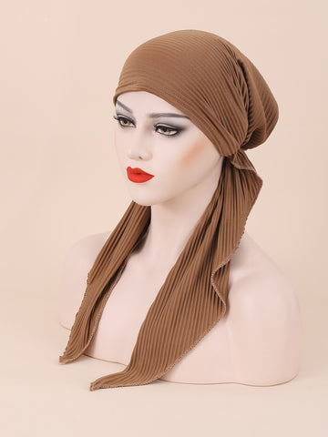 Brown pretied scarf